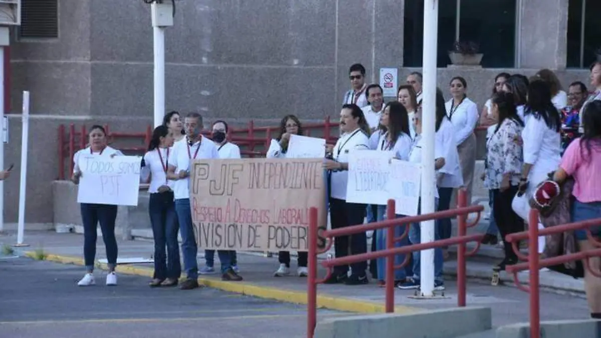 manifestación trabajadores poder judicial